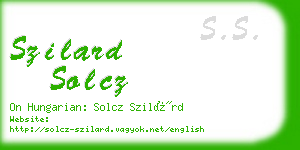 szilard solcz business card
